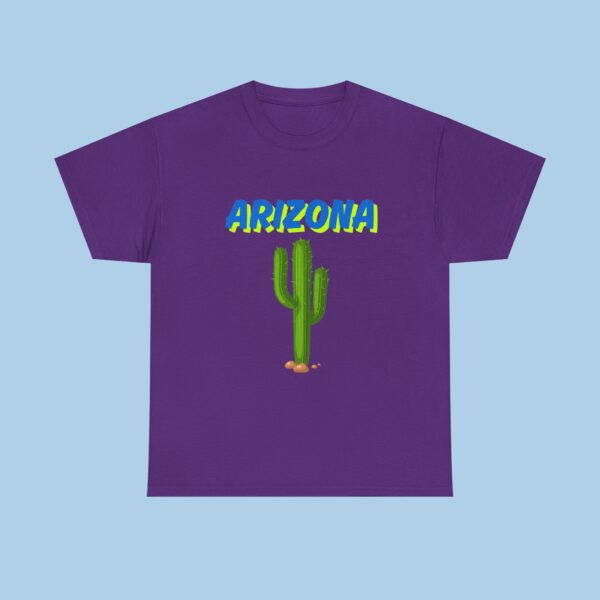 Arizona Cactus Unisex Heavy Cotton Tee - Image 5