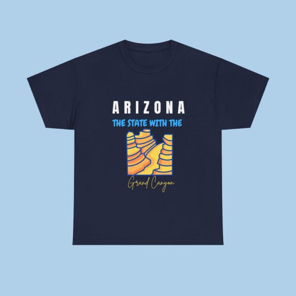 Arizona The State with the Grand Canyon Unisex Heavy Cotton Tee, Gifts for her, gifts for him - Image 4