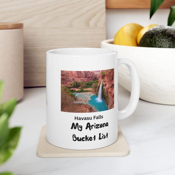 Havasu Falls  Arizona Bucket List - Ceramic Mug - Image 4