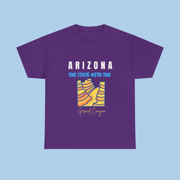 Arizona The State with the Grand Canyon Unisex Heavy Cotton Tee, Gifts for her, gifts for him - Image 5
