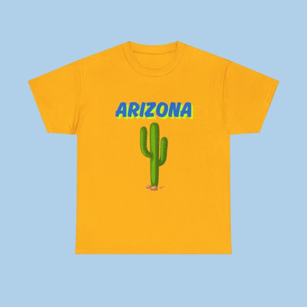 Arizona Cactus Unisex Heavy Cotton Tee - Image 3