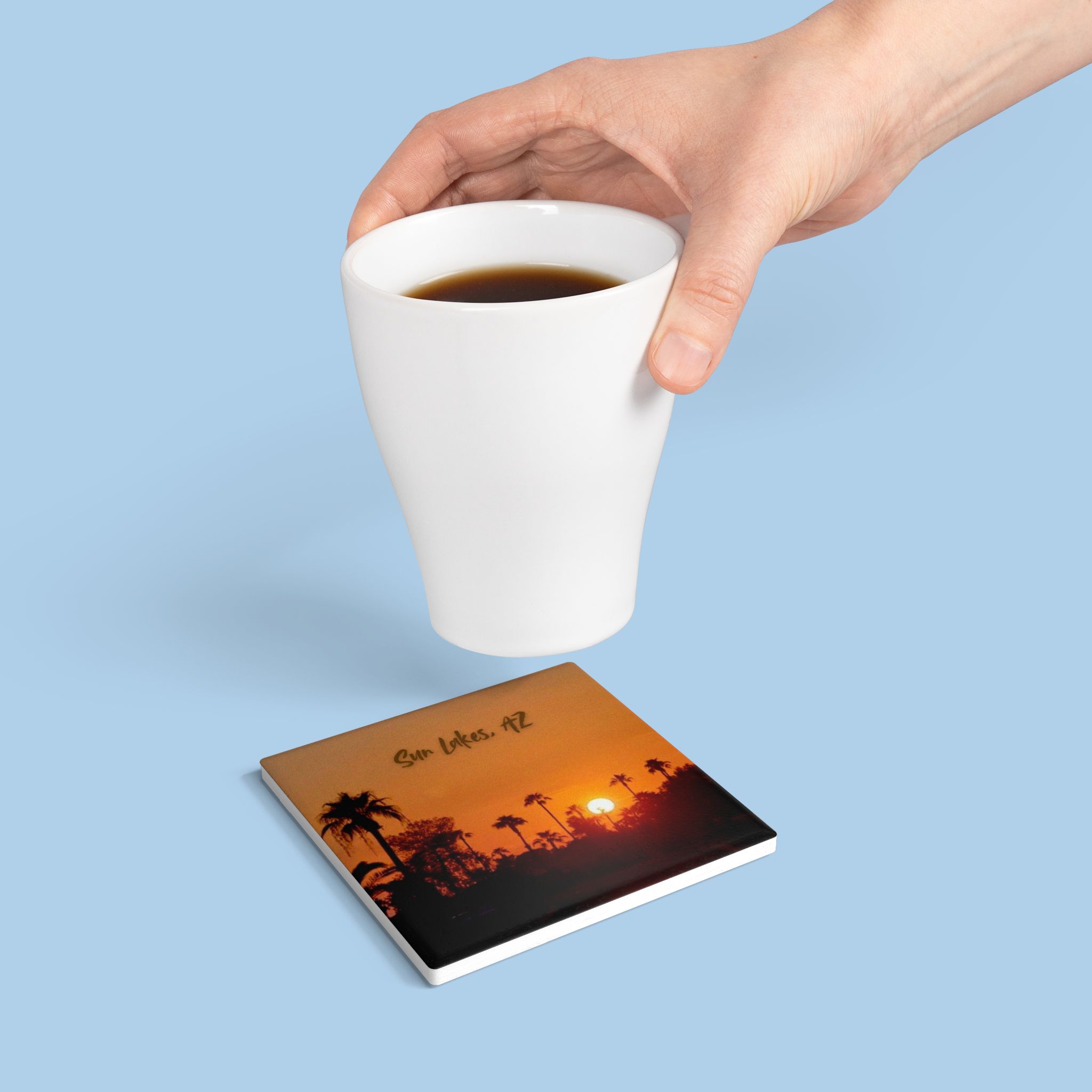 Sun Lakes, AZ Ceramic Coaster - Image 4