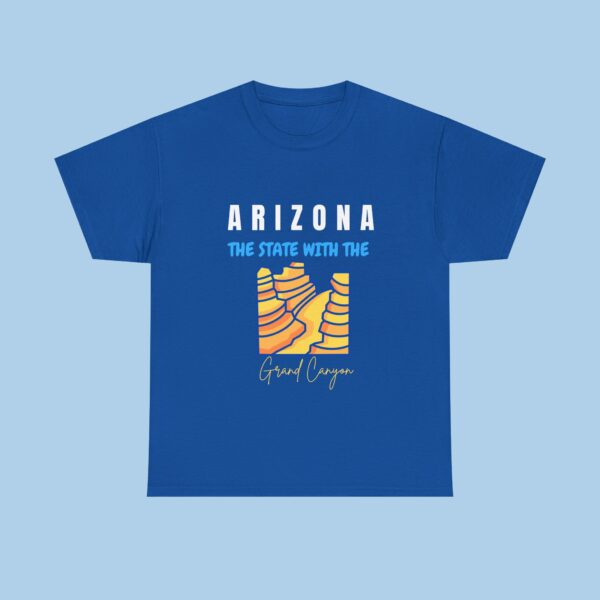 Arizona The State with the Grand Canyon Unisex Heavy Cotton Tee, Gifts for her, gifts for him - Image 3