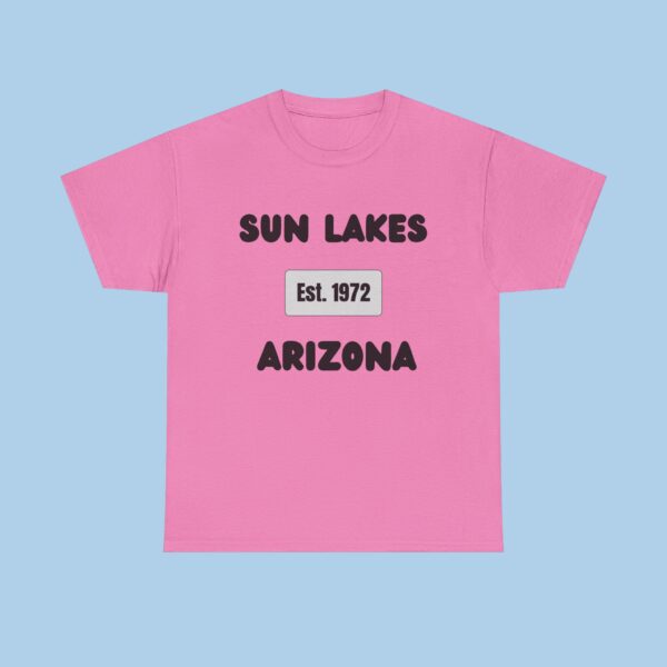 Sun Lakes, Arizona Established  Unisex Heavy Cotton Tee, gifts for her, gifts for him, senior gifts, 55 Plus community, t-shirt, Clothing - Image 5